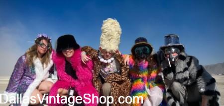 BURNING MAN FUR COATS: Wild Faux Furs, Huge Selection, Crazy Colors, Animal Prints, Men & Ladies in Stock.