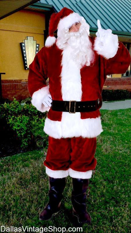 Santa Claus Costume Megastore: Santa Claus Costumes, Deluxe Santa Costumes, Halco Santa Suits, Sunnywood Santa Suits Dallas, Santa Gloves Dallas, Santa Bags, Quality Santa Beards, Quality Santa Wigs, Santa Glasses, Santa Plus Sizes Dallas, Luxurious Santa Suits & Supplies.