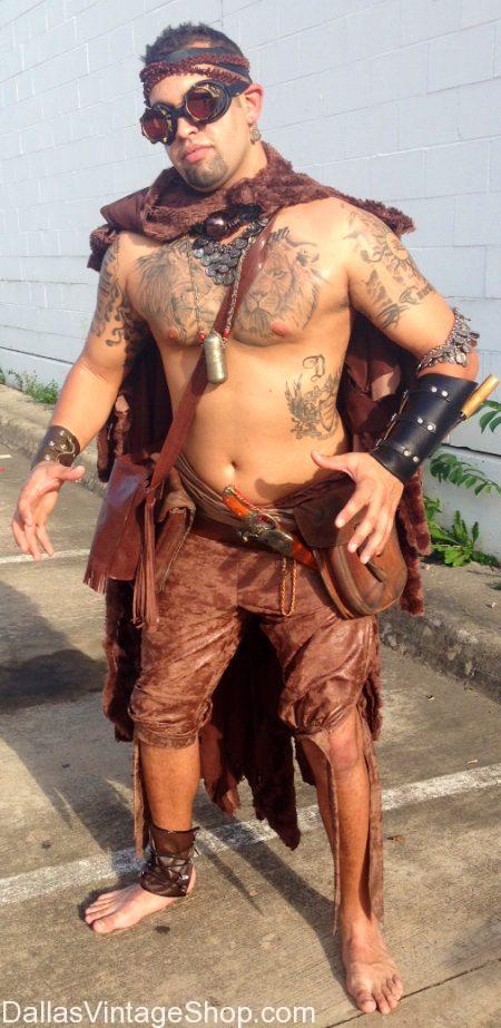 Burner Arabian Nomad Warrior Costume: Get Cool Burning Man Men's Outfits, Ren Fest Men's Costumes, Primitive Manly Men's Outfits & Weapons.