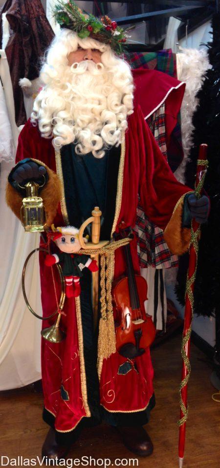Father Christmas Deluxe Costume, British Father Christmas Attire, Christmas Characters Santa & Father Christmas