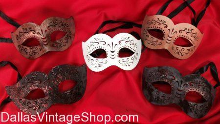 Leather Masquerade Masks: Leather-like Unique Designs; Many Mardi Gras & Masquerade Masks especially for Guys. Cool, Basic, Suave, Mysterious