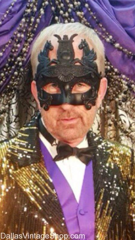 QUALITY MASQUERADE MASKS: Gentleman's Ornate, Masculine, Mardi Gras & Masquerade Masks, Complete Outfit for Galas, Parties & Parades. 