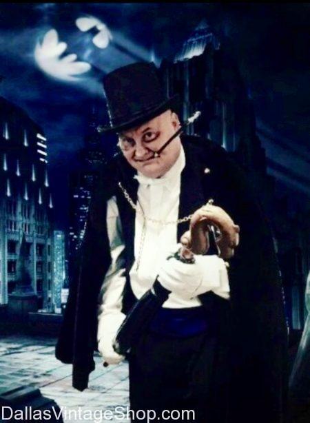 Dallas Vintage Shop has 90's Costumes, Batman Returns Costumes, 90's Movie Characters, 90's Pinquin Danny DeVito Costume, Super Villain Costumes and all Movie Character Costumes & Super Hero Costumes in stock.