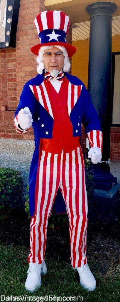 Uncle Sam Quality Costume, Patriotic Red White Blue Costumes, Uncle Sam Hats, Uncle Sam Traditional Costume, Uncle Sam Costume, Uncle Sam Theatrical Costume, Uncle Sam Professional Costume, Uncle Sam Costume Rentals, Uncle Sam Logo Costume, Uncle Sam Mascot Costume, Uncle Sam Wig & Beard, Uncle Sam Suit, Uncle Sam Tailcoat, Uncle Sam Red White Blue Suit. Uncle Sam USA Costume, American Uncle Sam Costumes, 