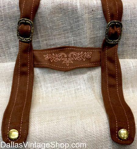 Ornate Suede Suspenders for German Fest, Suede Suspenders, Suspenders, Alpine Suspenders, Lederhosen Suspenders