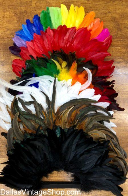 Bright, Colorful Feather Mohawks, Dragons halloween ball, Dragons halloween ball accessories, Dragons halloween ball feather headdress