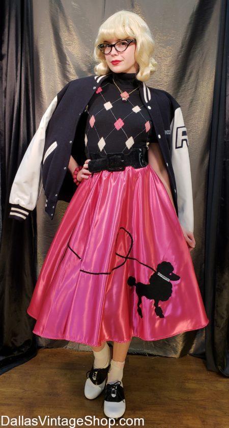 We have this 1950's Voted 'Most Popular' Girl Costume in Stock. We also have 1950's Costumes & Poodle Skirt Outfits, 1950's Most Popular' Costumes, 1950's Costumes & Accessories, 1950's Poodle Skirts, 1950's High Quality Outfits, 1950's Ladies Attire, 1950's Flip Wigs, 1950's Vintage Clothing, 1950's Cat Eye Glasses, 1950's Vintage Letter Jackets, 1950'sSock Hop Costumes, Best 1950's Costume Shop, 1950's School girl Costumes, 1950's Theatrical Wardrobes, 1950's School Project Costumes and Accessories.