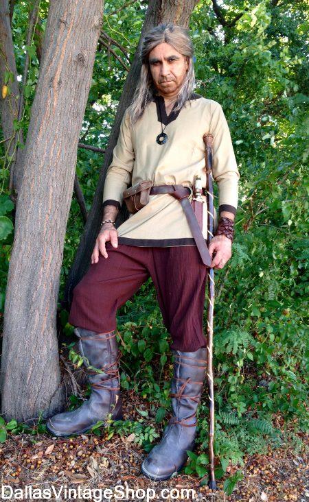 Texas Renaissance Festival Viking Farmer Costume, TRF Viking Peasant Attire, TRF Viking Era Garb for TRF Themed Weekend Costumes is in stock now. See Viking Garb, Weapons and Leather Gear here.