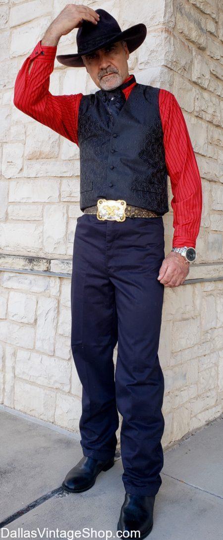 Texas Chic at the Cowtown Ball, Cowtown Ball is a yearly function that raises stacks of cash for the American Cancer Society. Don't let the "Jeans and Boots" attitude fool you, though, you need to look Texas Chic! Make sure you come in your Best Western Attire. Dallas Vintage Shop can help you find an Elaborate Hat, Fancy Western Vest, and Outrageous Belt Buckle to show up in style. We've got the Vintage Hats, Boots, and Fabulous Jewerly to make your night one to remember. th Times, Dates &amp; Details.