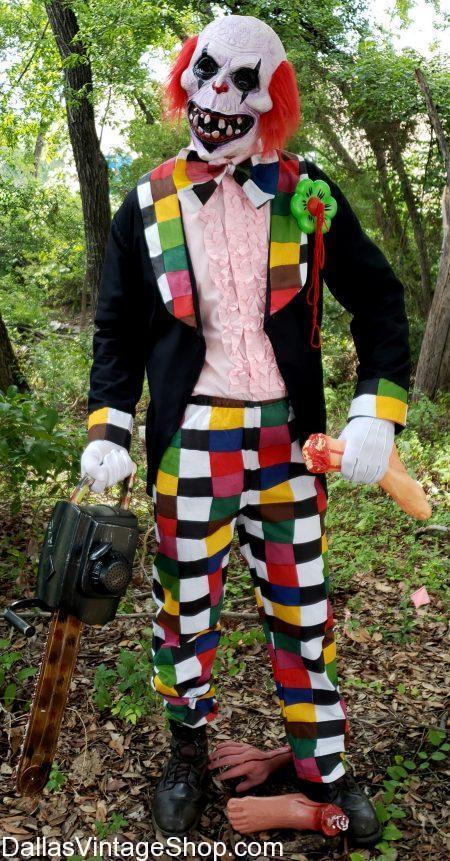 TEXAS FRIGHTMARE WEEKEND 2025 UPDATES: Scary Clown Costumes & Makeup at Dallas Vintage Shop