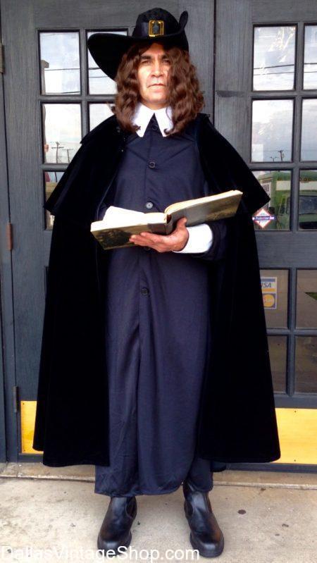 Our Dallas Costume Shop has Historical Ministers Attire, Famous Religious Leaders Costumes, Religious Holiday Traditional Clerical Garb, Catholic Clergy Costumes, Priest Costumes, Puritan Ministers Outfits, Famous Historical Preachers, Protestant Puritan Ministers Attire, Religious Seperatist Preachers, Pilgram Preachers Attire, Clerical Attire, Ministery Attire and Accessories in stock.