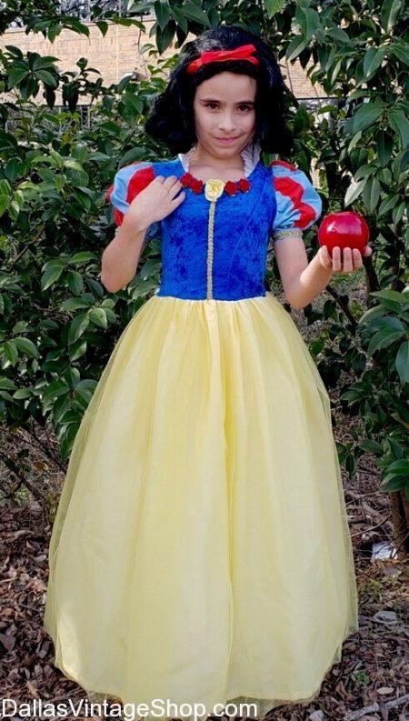 We have racks of Girls Princess Dresses, Costumes, Wigs ad other Accessories in stock Prices range from high quality to  economy and median price points. Our Dallas area store has Girls Princess Dresses, Girls Princess Costumes, Girls Disney Princess Dresses, Girls Disney Princess Costumes, Girls Fairy Tale Princess Dresses, Girls Storybook Princess Costumes, Girls Princess Dress Ideas, Girls Princess Costume Ideas, Girls Snow white Princess Dresses, Girls Snow White Princess Costumes and Accessories in stock.