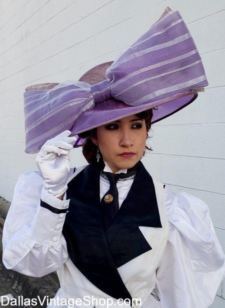 Large Selection Titanic Era Hats, Rose Dawson Titanic Movie Hat, Edwardian Titanic Hats & Clothing and Kate Winslet Titanic Attire in stock.