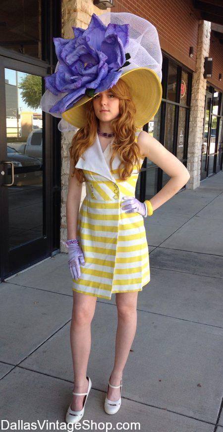 Get giant Kentucky Derby Hats, Floral Kentucky Durby Hats, Supreme Quality Kentucky Derby Hats, Unique Kentucky Derby Hats and Customized Kentucky Derby Hats at Dallas Vintage Shop.