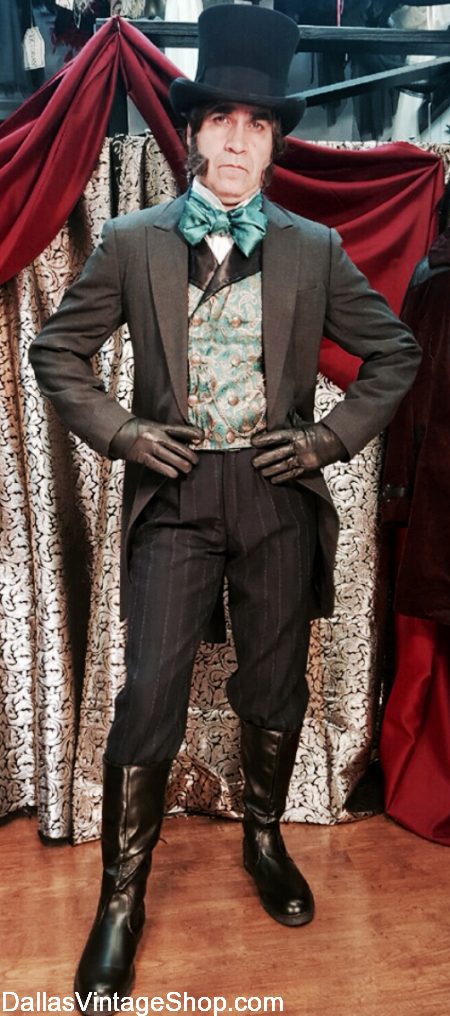 Young Scrooge 'A Christmas Carol', Dickens Christmas Carol Yonger Scrooge Costume, Theatrical Scrooge Costume from Dallas Vintage Shop.
