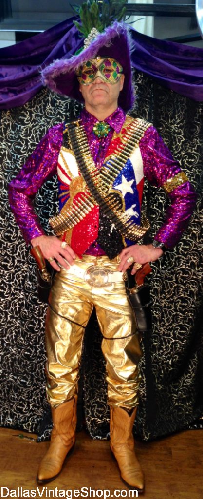 DFW MARDI GRAS COSTUME GUIDE: Get Men's Mardi Gras Texas Style Costume Ideas.
