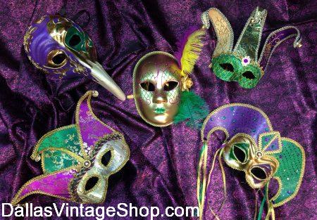 DFW MARDI GRAS COSTUME GUIDE: Nobody has more Mardi Gras Mask than Dallas Vintage Shop. Find an Unbeatable Quality & Variety of Italian, Venetian, Baroque, Jester Inspired, Embellished  Large & Medium Sized Mardi Gras Masks.