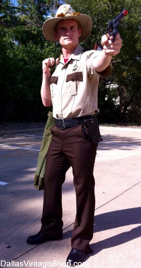 Sheriff Uniforms, Sheriff Costumes, Sheriff Theatrical Costumes, Sheriff Uniform Belts, Sheriff Uniform Gear & Classic Movie & TV Show Sheriff Gear from Dallas Vintage Shop. 