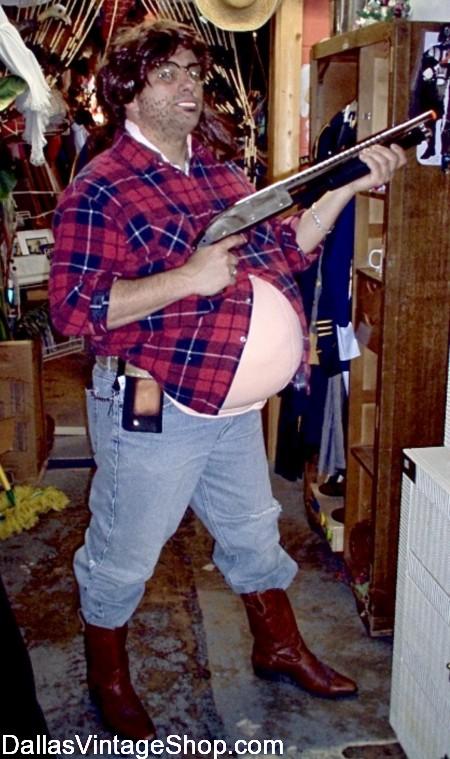 Red Neck Costumes, Red Neck Wigs & Beards, Red Neck Flannel Shirts & Clothing in stock at Dallas Vintage Shop.