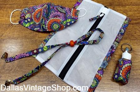 Face Mask Accessory Kit, Face Mask Lanyard, Face Mask Wask Bag, Face Mask Cleaning & Care Kits are at Dallas Vintage Shop.