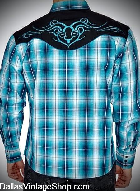 Embroidered Vintage Western Shirts and Embroidered Fancy Western Shirts are plentiful at Dallas Vintage Shop.