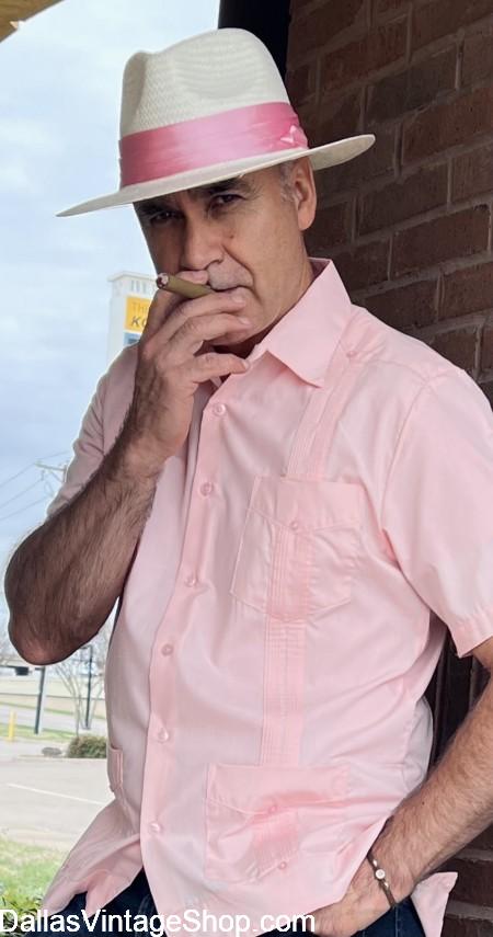 Guayaberas Dallas: large selection, many colors, Guayabera accessory & hat ideas.