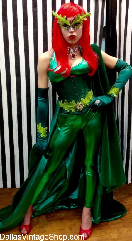 Fan Expo Dallas Poison Ivy Costume & many other Fan Expo DC Comics Costumes, Fan Expo Dallas Batman Movie Character Costumes are all waiting for you at Dallas Vintage Shop.
