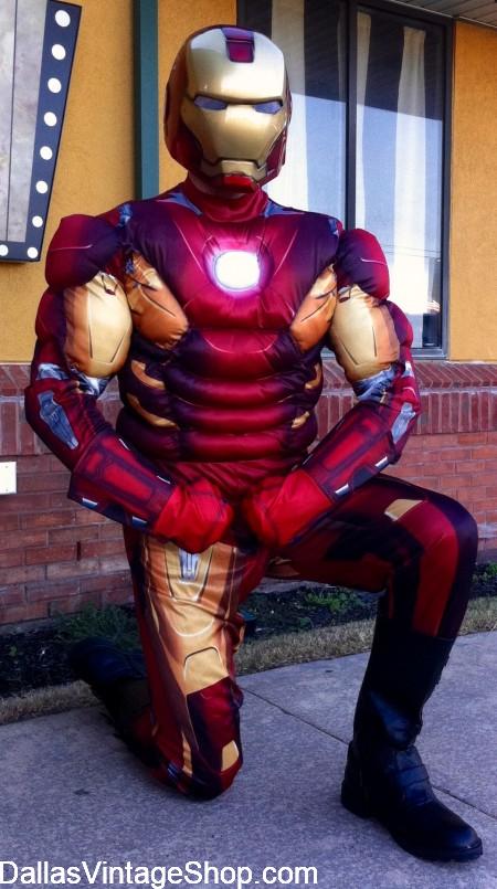 This Fan Expo Dallas Iron Man Costume from Marvel Comics and other Marvel DC Comic Superhero & Villain Costume is in stock at Dallas Vintage Shop.