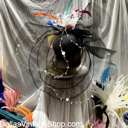 Mad Hatters Tea at Dallas Arboretum Custom Hat Designers at Dallas Vintage Shop.