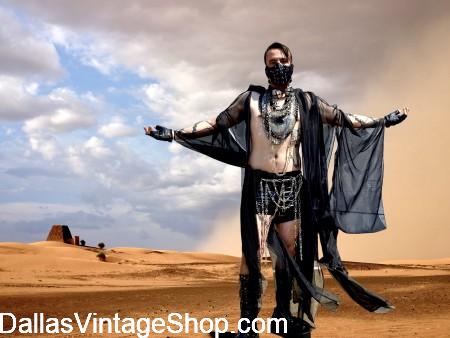 BURNING MAN MEN'S COSTUMES: Top Costume Ideas, Futuristic Desert Seer Outfit.