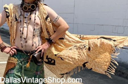 BURNING MAN MEN'S OUTFITS: Swaddling Desert Hooded Robes & Clothing.
