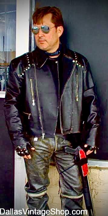 DYSTOPIAN MAD MAX LEATHER OUTFIT: We have Studly Men's Leather Costumes