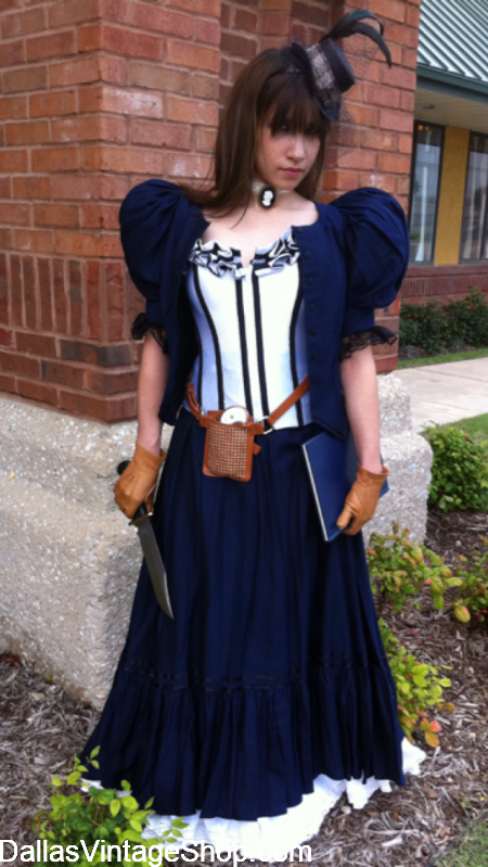 DRAGON CON LADIES COSTUMES IDEAS: Best Costumes for Ladies, Elizabeth, BioShock Infinite, from Dallas Vintage Shop.